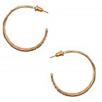 CHAIN HOOP EARRINGS - GOLD 