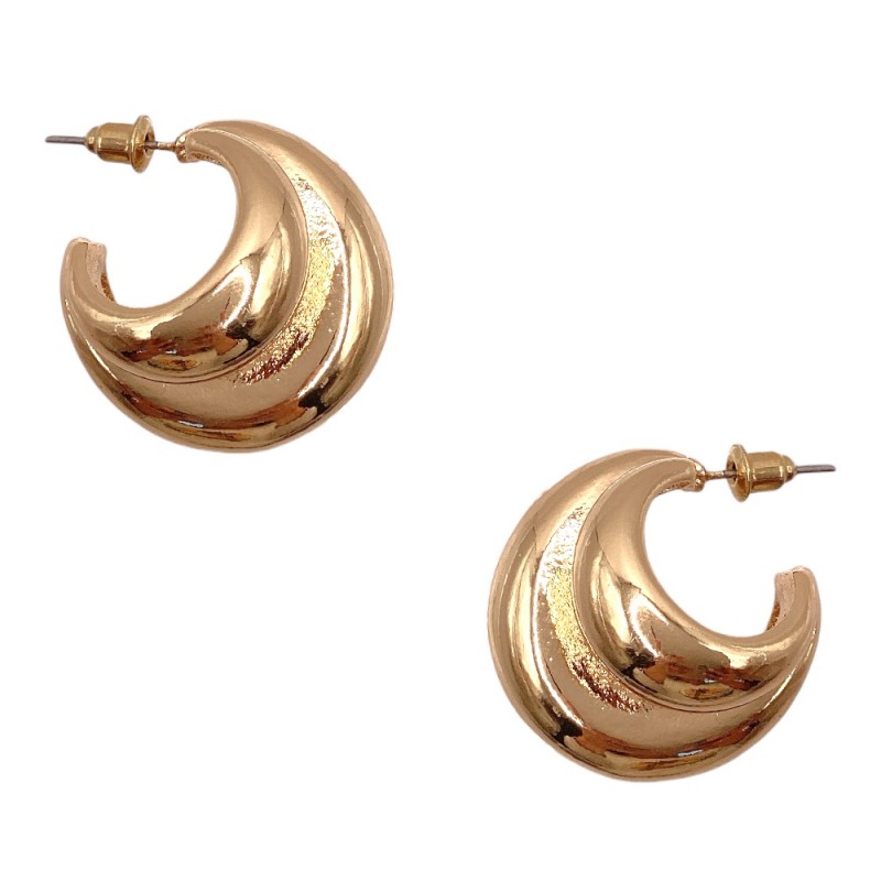 DOUBLE HOOP EARRINGS - GOLD 