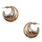 DOUBLE HOOP EARRINGS - GOLD & SILVER 