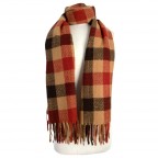 PLAID WINTER SCARF - BROWN 