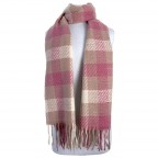PLAID WINTER SCARF - PINK