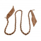 SILK SCARF PURSE STRAP - LIGHT BROWN 