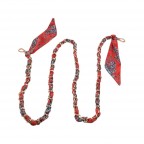 SILK SCARF PURSE STRAP - RED 