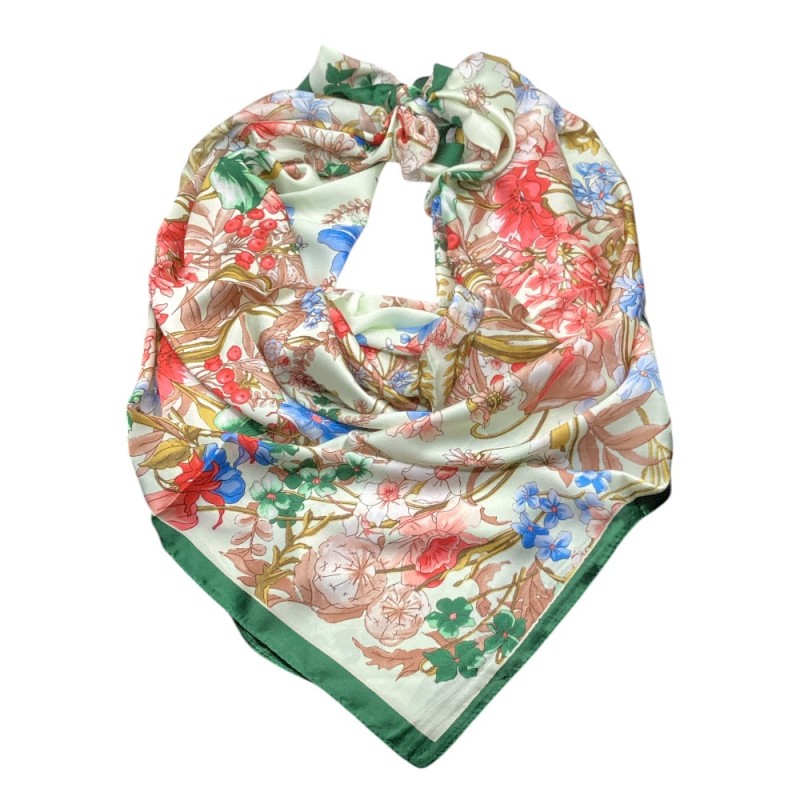 SILK SCARF - GREEN 