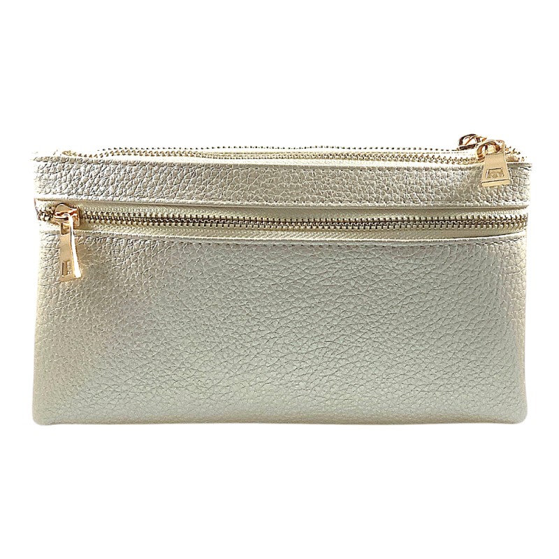 COMPARTMENT CROSSBODY OR WRISTLET - IVORY SHIMMER