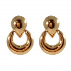 DANGLE HOOP EARRINGS - GOLD