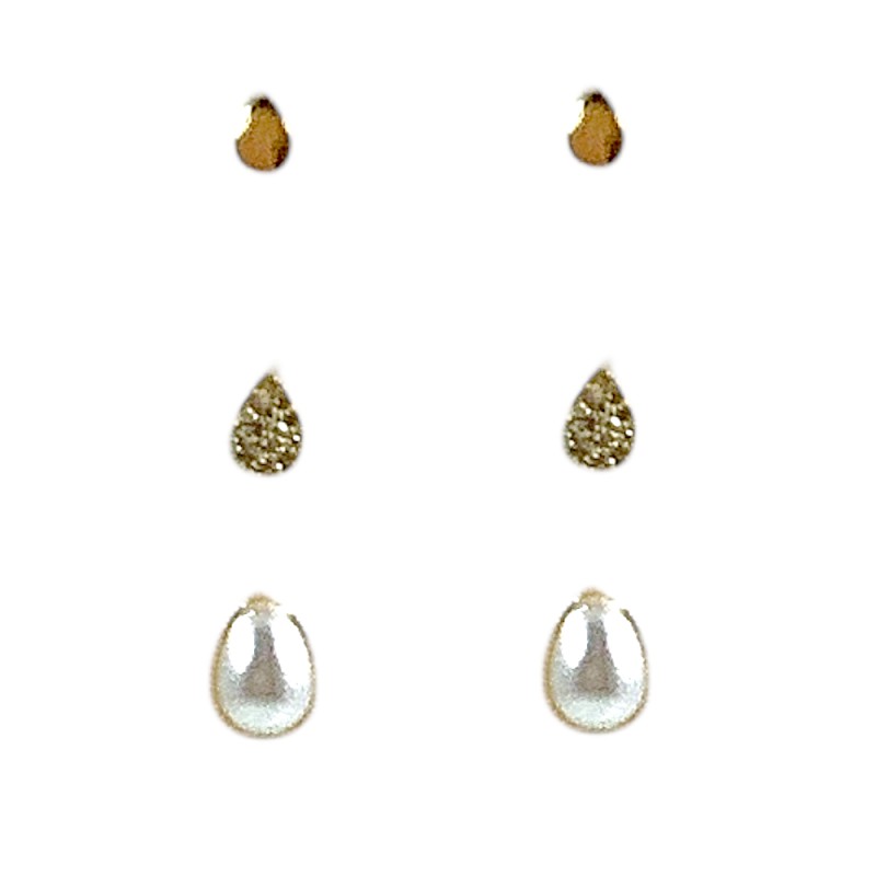 MINI STUD SET -TEAR DROP