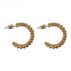 TEXTURED OPEN HOOP - GOLD