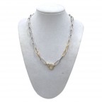 TWO TONE NECKLACE - SILVER & GOLD 