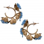 FLOWER EARRINGS - LIGHT BLUE 