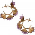 FLOWER EARRINGS - LIGHT PURPLE 