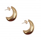 HALF MOON EARRINGS - GOLD DIPPED 