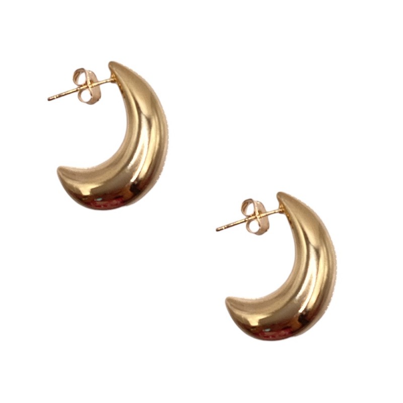 HALF MOON EARRINGS - GOLD DIPPED 