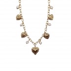 PEARL CHARM NECKLACE - GOLD 