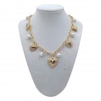 PEARL CHARM NECKLACE - GOLD 