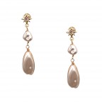 STAR DROP DOWN EARRINGS - PEARL 