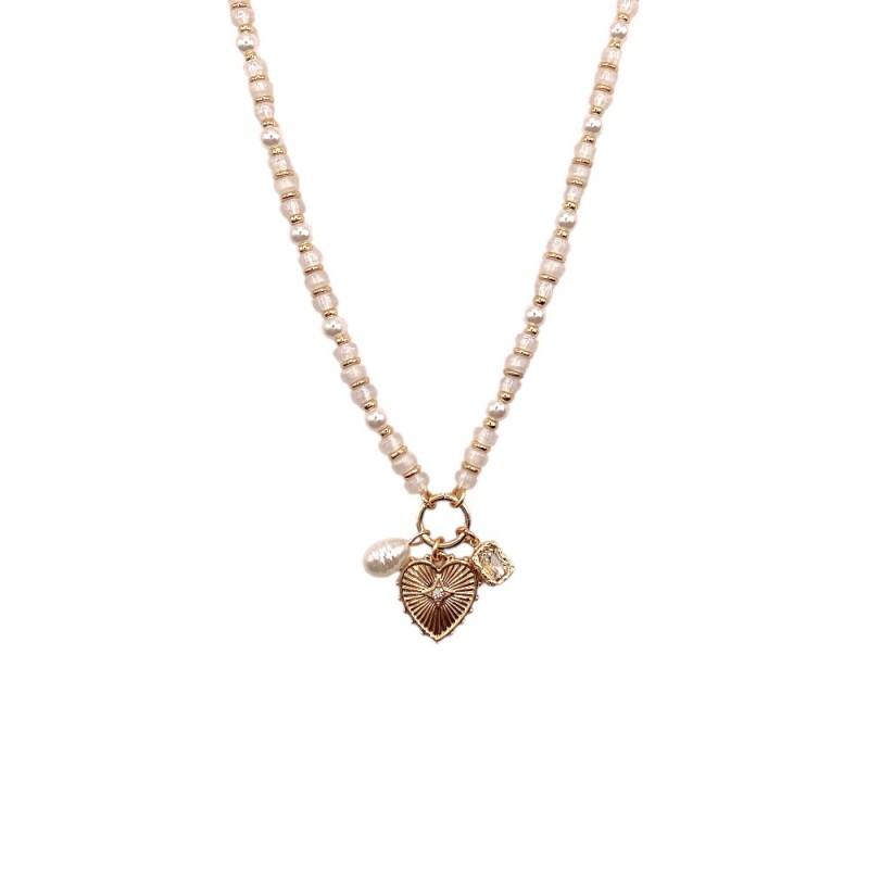 HEART CHARM NECKLACE - GOLD 