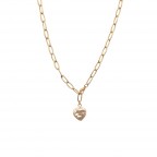 GOLD DIPPED NECKLACE - HEART 