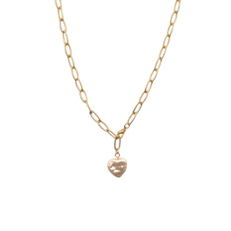 GOLD DIPPED NECKLACE - HEART 