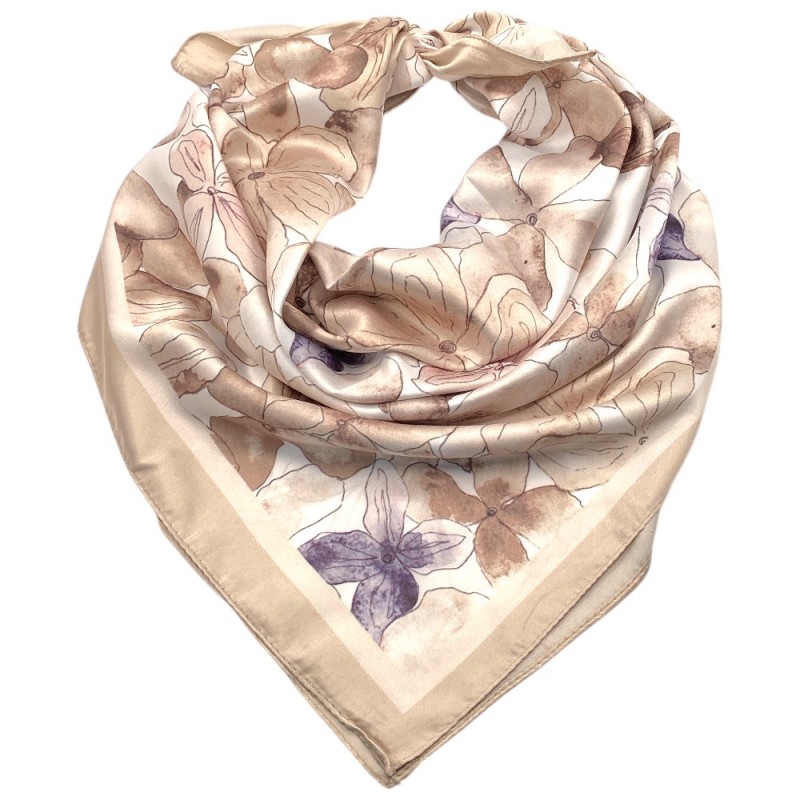 SILK SCARF - IVORY 