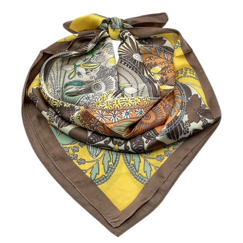 SILK SCARF - MUSTARD 