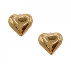 HEART STUD EARRINGS - GOLD 