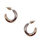 TWO TONE EARRINGS - GOLD & SILVER 