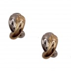 TWO TONE EARRINGS - GOLD & SILVER 