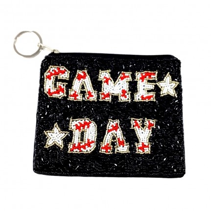 BEADED COIN PURSE - GAME DAY 