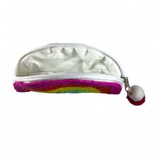 BEADED MINI COIN PURSE - RAINBOW