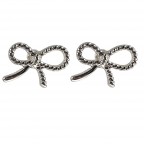 RIBBON BOW EARRINGS - GOLD