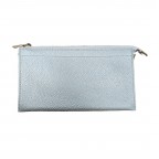 TEXTURED VEGAN LEATHER CLUTCH/CROSSBODY - SILVER