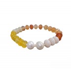 STONE BRACELET - FRESHWATER PEARL SUNSHINE MIX