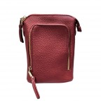 3 ZIPPER CROSSBODY - BURGUNDY