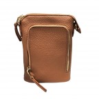 3 ZIPPER CROSSBODY - CAMEL