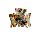 ZIG ZAG HAIR CLIP- PINK TORTOISE