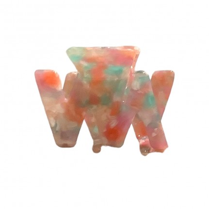ZIG ZAG HAIR CLIP- PINK TORTOISE