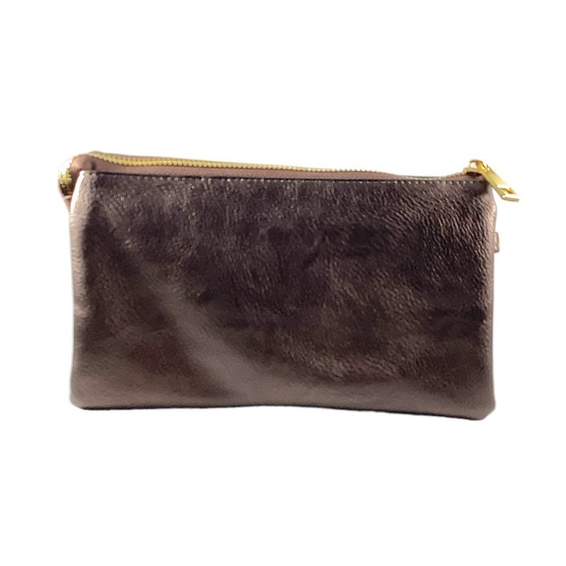 LARGE 5 COMPARTMENT CROSSBODY OR WRISTLET -BRONZE
