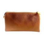 LARGE 5 COMPARTMENT CROSSBODY OR WRISTLET - CAMEL