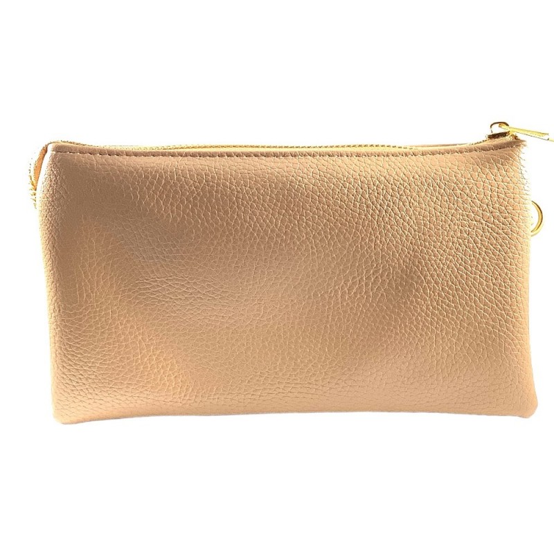 LARGE 5 COMPARTMENT CROSSBODY OR WRISTLET - NUDE