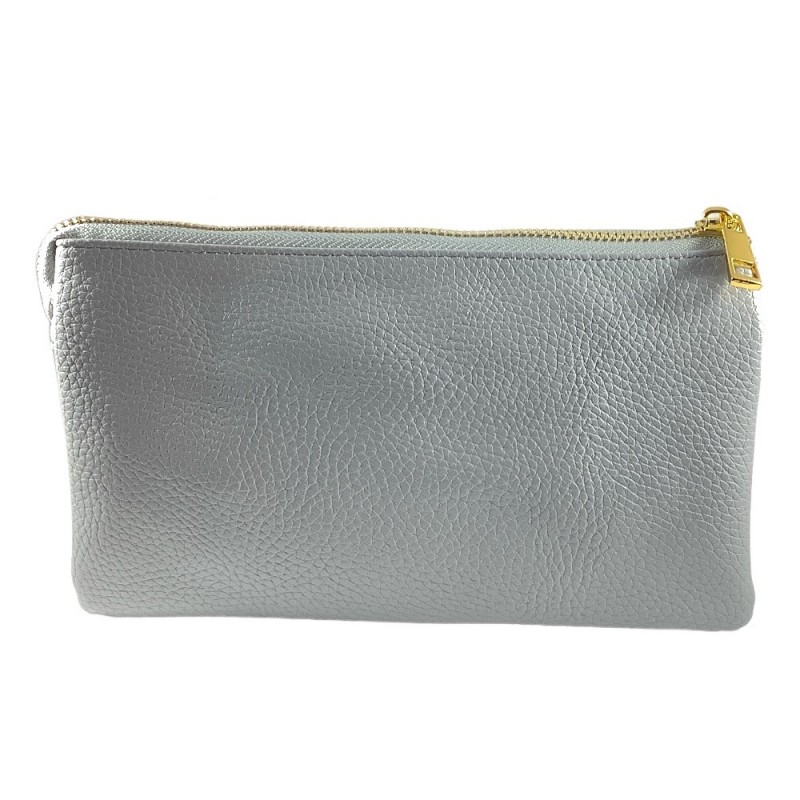 LARGE 5 COMPARTMENT CROSSBODY OR WRISTLET – LIGHT GREY