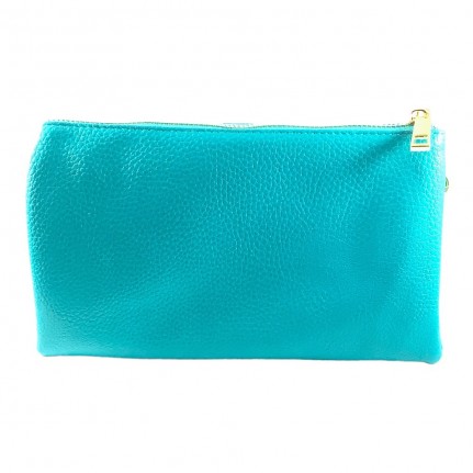 LARGE 5 COMPARTMENT CROSSBODY OR WRISTLET - TURQUOISE