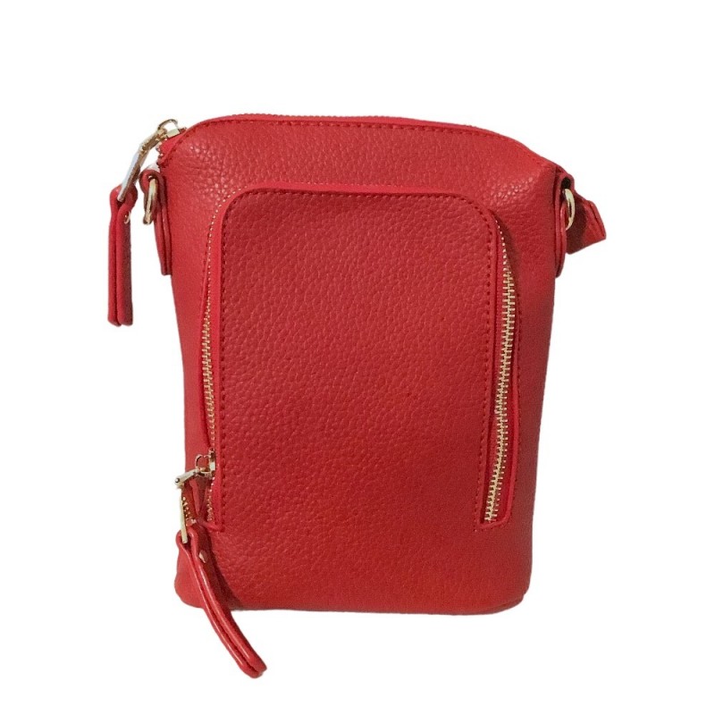 3 ZIPPER CROSSBODY - RED