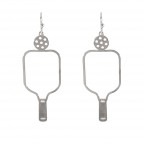 PICKLEBALL EARRINGS - SILVER 