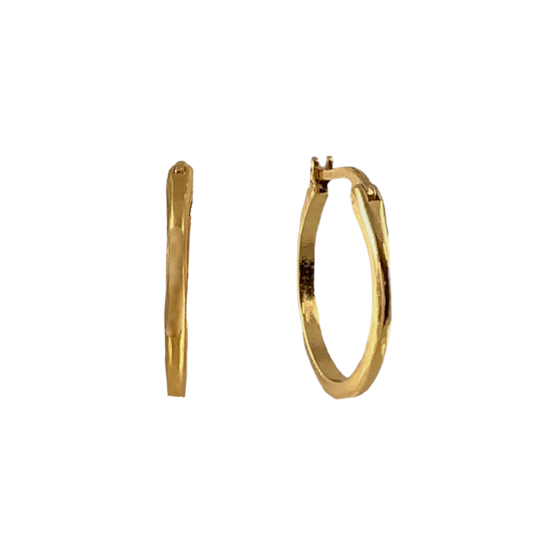 GOLD DIPPED CIRCLE HOOP EARRINGS 