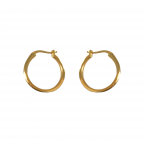 GOLD DIPPED CIRCLE HOOP EARRINGS 
