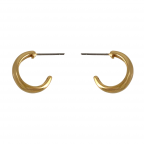 GOLD DIPPED MINI OPEN HOOP EARRINGS 