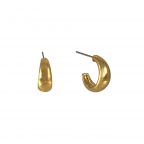 GOLD DIPPED MINI OPEN HOOP EARRINGS 