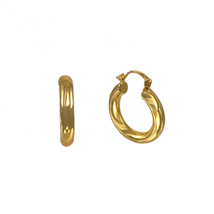 GOLD DIPPED TUBE HOOP EARRINGS 