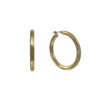 GOLD DIPPED TUBE HOOP EARRINGS 